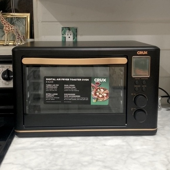 Super Chic CRUX 6-Slice Digital Air Fryer Toaster Oven in Black - Picture 10 of 17
